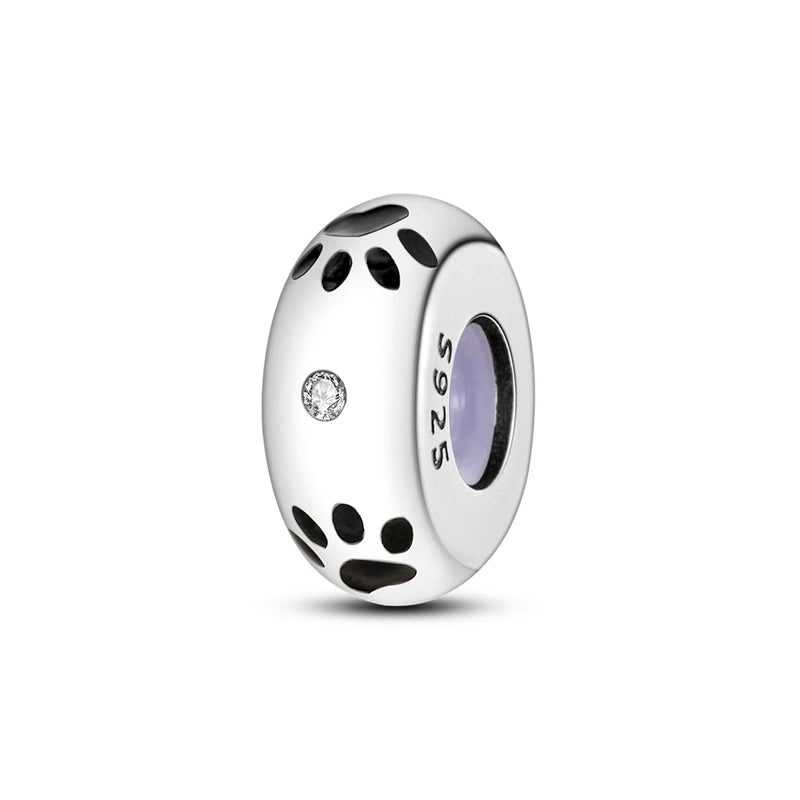 Charms de plata de ley 925 para pulsera · Animales, corazones y árbol de la vida
