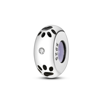 Charms de plata de ley 925 para pulsera · Animales, corazones y árbol de la vida