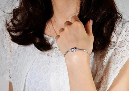 Pulsera de plata de ley 925 · Cadena de serpiente para charms