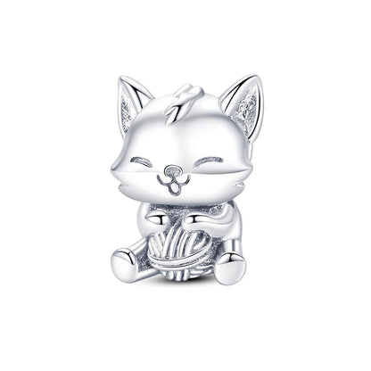 Charms de plata de ley 925 para pulsera · Animales, corazones y árbol de la vida