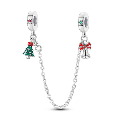 Cadenas de seguridad y clips de plata de ley 925 para pulsera