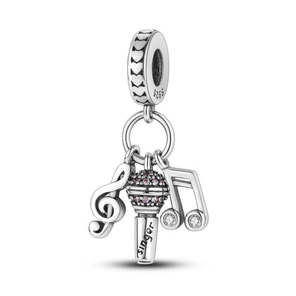 Charms de plata de ley 925 para pulsera · Animales, corazones y árbol de la vida