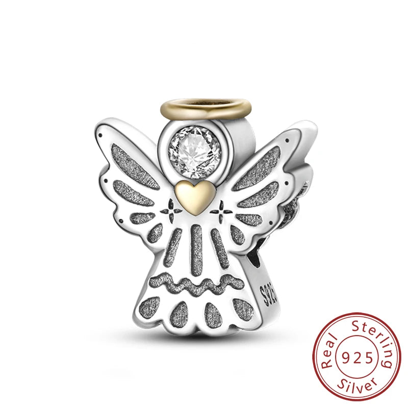 Charms de plata de ley 925 para pulsera · Animales y flores