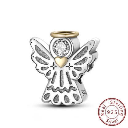 Charms de plata de ley 925 para pulsera · Animales y flores