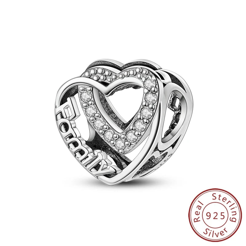 Charms de plata de ley 925 para pulsera · Animales y flores