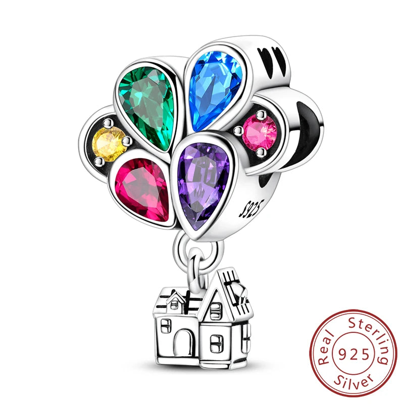 Charms de plata de ley 925 para pulsera · Animales y flores