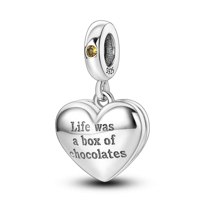 Charms de plata de ley 925 para pulsera · Animales, corazones y árbol de la vida