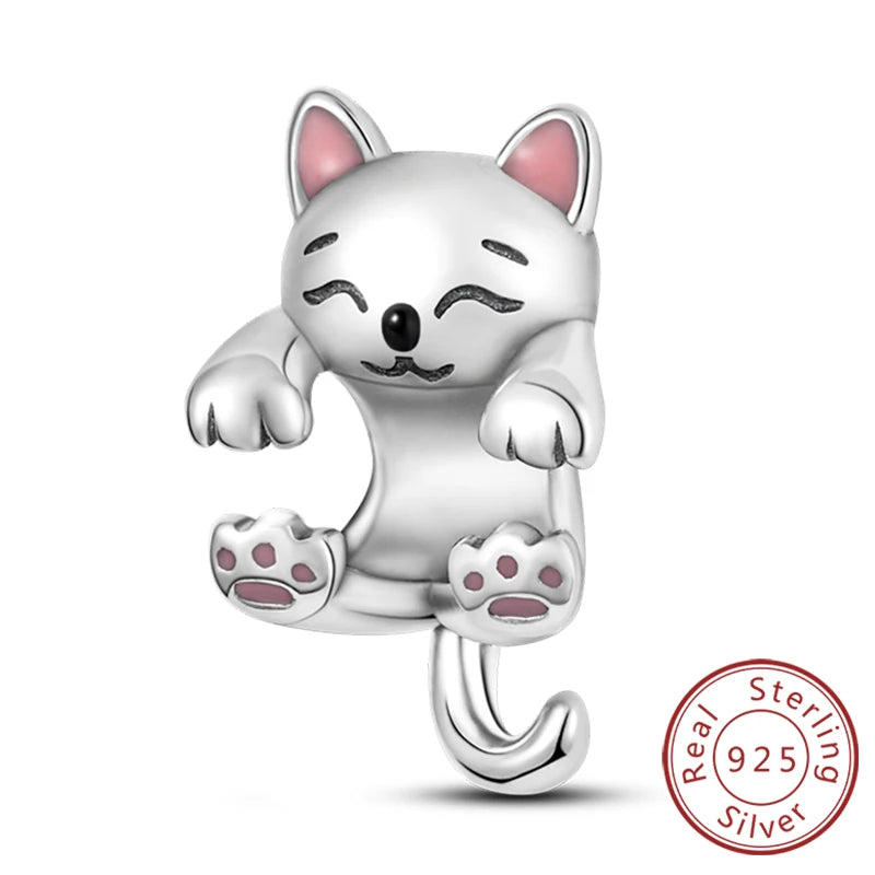 Charms de plata de ley 925 para pulsera · Animales y flores