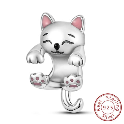 Charms de plata de ley 925 para pulsera · Animales y flores