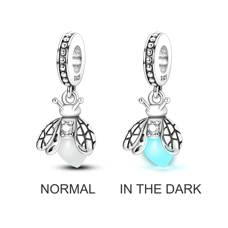 Charms de plata de ley 925 para pulsera · Animales, corazones y árbol de la vida