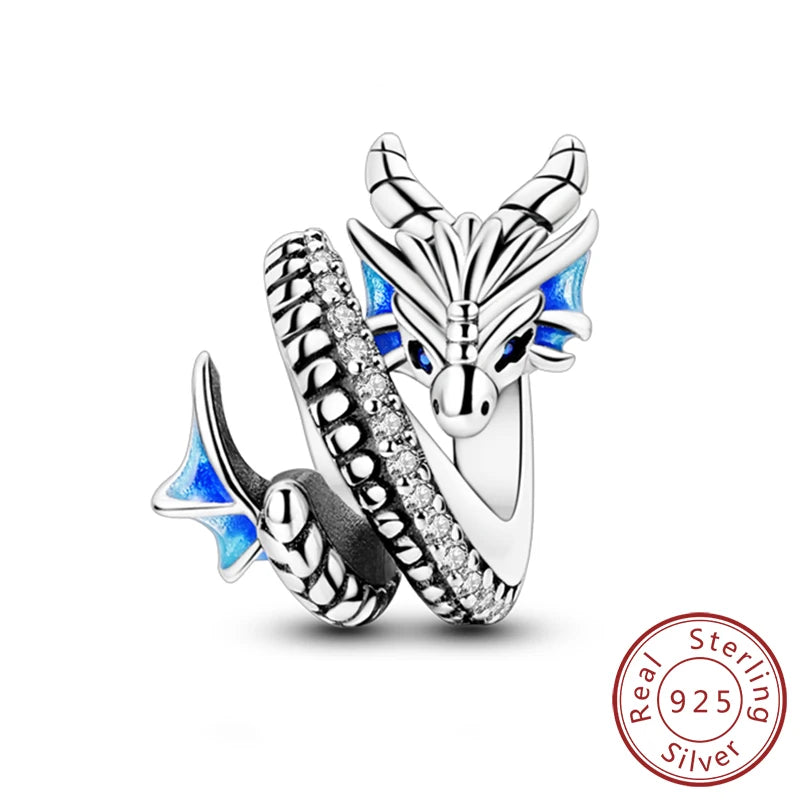 Charms de plata de ley 925 para pulsera · Animales y flores