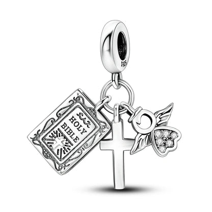 Charms de plata de ley 925 para pulsera · Animales, corazones y árbol de la vida