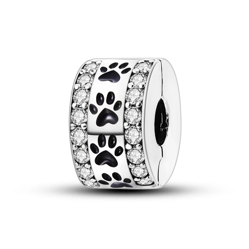 Charms de plata de ley 925 para pulsera · Animales, corazones y árbol de la vida