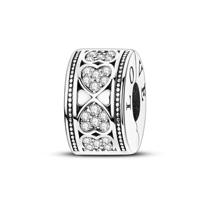 Charms de plata de ley 925 para pulsera · Animales, corazones y árbol de la vida