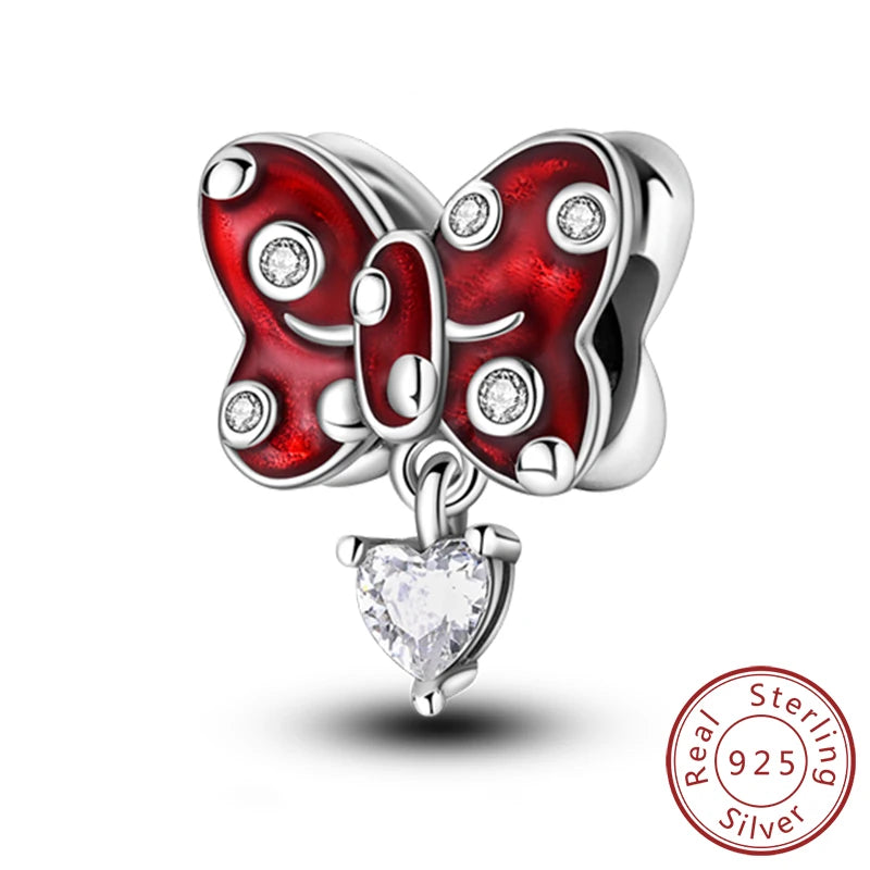 Charms de plata de ley 925 para pulsera · Corazones y familia