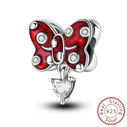 Charms de plata de ley 925 para pulsera · Corazones y familia