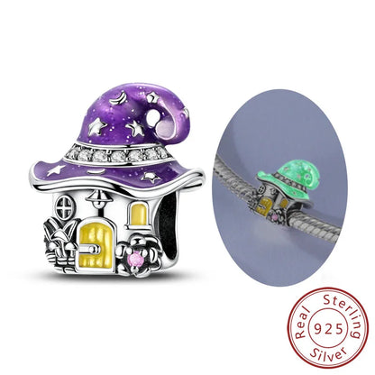 Charms de plata de ley 925 para pulsera · Animales y flores