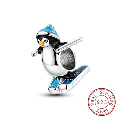 Charms de plata de ley 925 para pulsera · Animales y flores