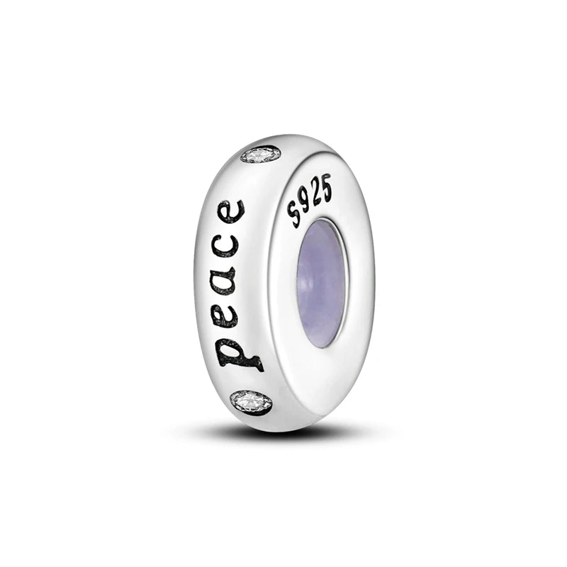 Charms de plata de ley 925 para pulsera · Animales, corazones y árbol de la vida