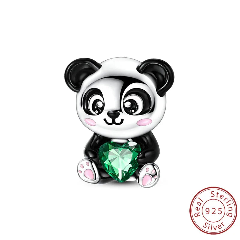 Charms de plata de ley 925 para pulsera · Animales y flores