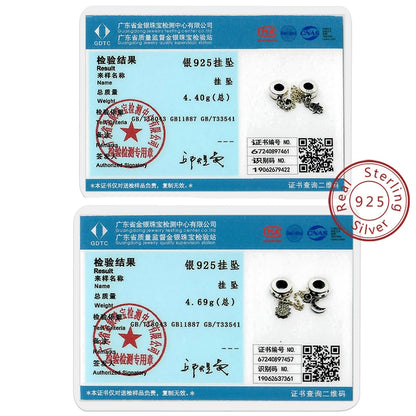 Cadenas de seguridad y clips de plata de ley 925 para pulsera
