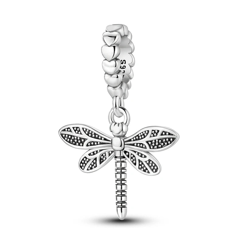 Charms de plata de ley 925 para pulsera · Animales, corazones y árbol de la vida