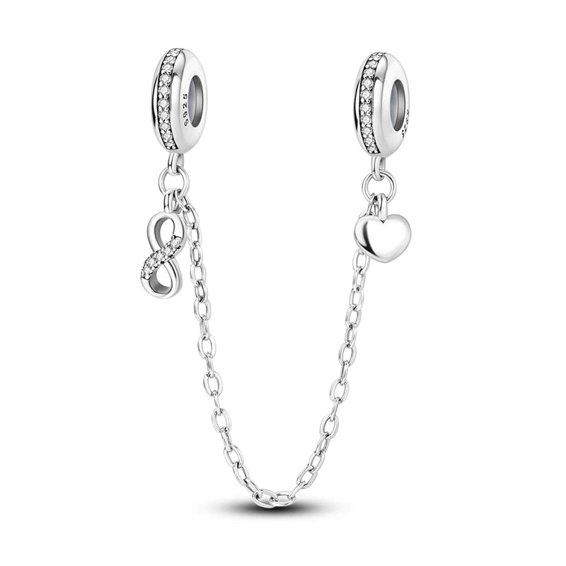 Charms de plata de ley 925 para pulsera · Animales, corazones y árbol de la vida