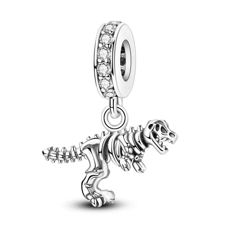 Charms de plata de ley 925 para pulsera · Animales, corazones y árbol de la vida